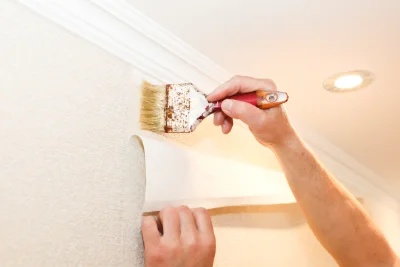 Pose de papier peint à Finhan — revêtements muraux et toiles de verre